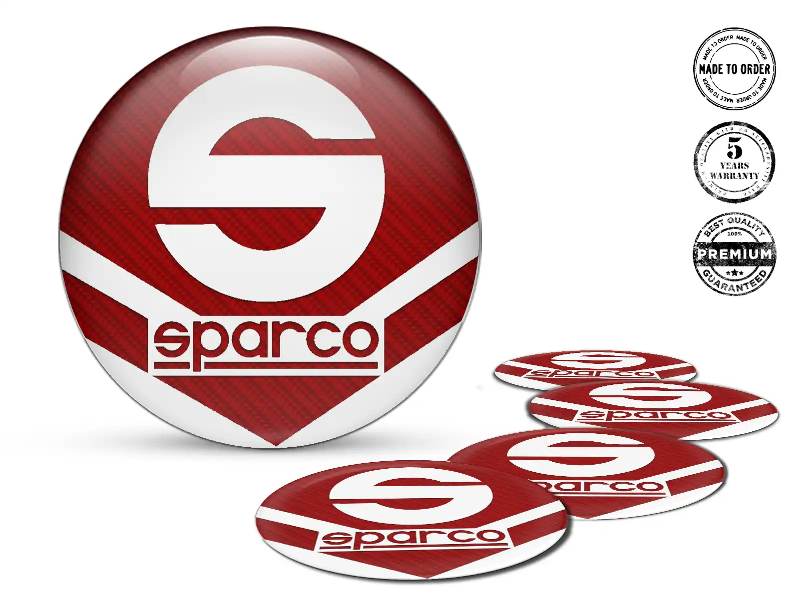 Sparco Gewölbte Label Stil Premium Radplaketten